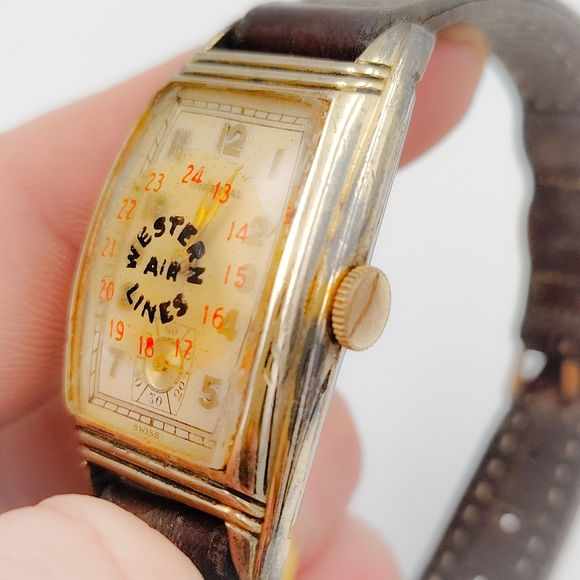 Vintage Western Air Lines Numbered Swiss Watch - Picture 4 of 7